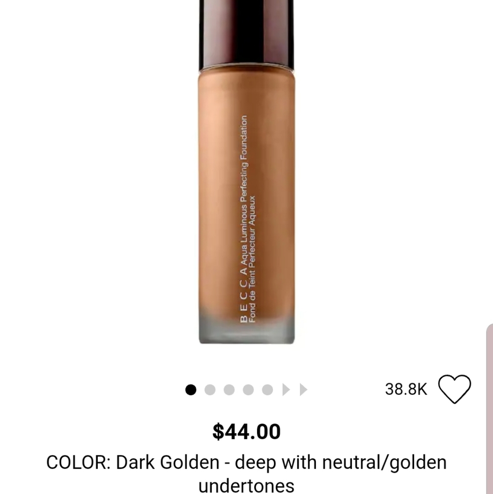 Becca Aqua Luminous foundation Dark Golden